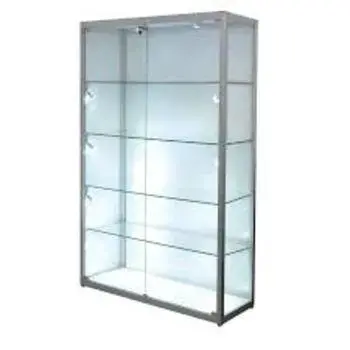 Silver Flat Glass Showcase Glass Showcase4-857194-23323.webp